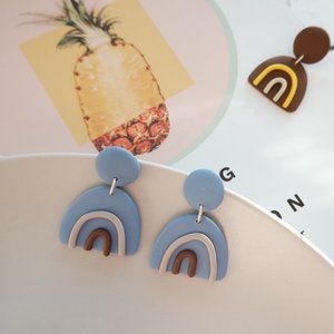 Polymer Clay Earring - Blue